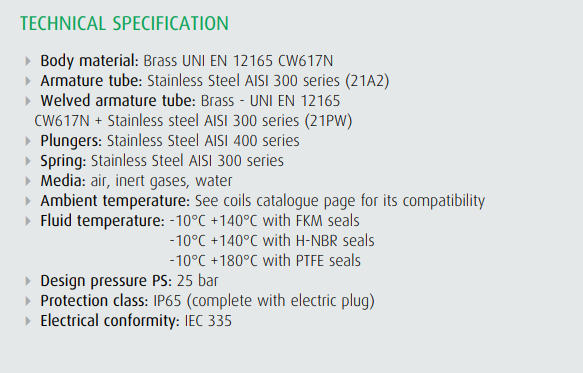 Zawór 21A-PW N.C./N.O.
