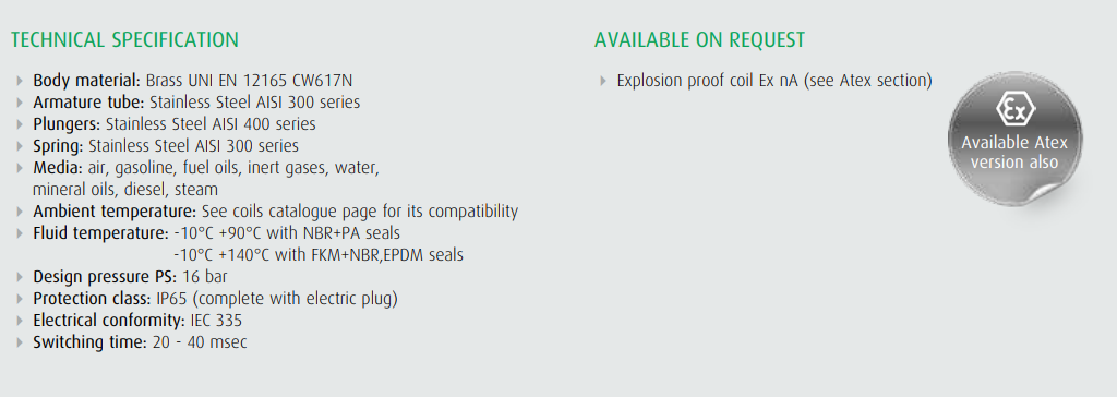 Zawór 21HT-HN-HF N.C./N.O.