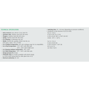 Zawór 21A Ex d & Ex m N.C./N.O.