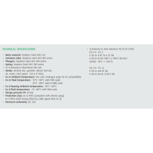 Zawór 21L Ex m Ex d N.C.