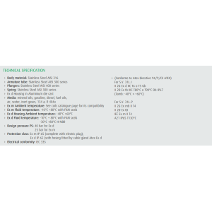 Zawór 31L Ex m, Ex d N.C.