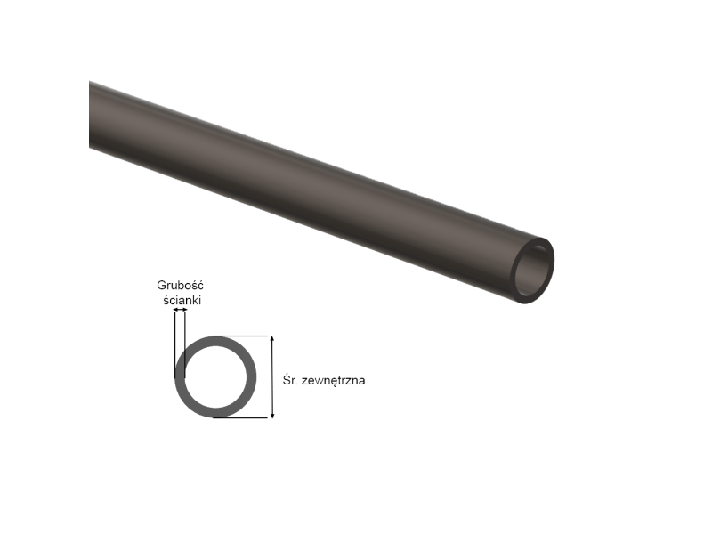 Rura hydrauliczna czerniona precyzyjna bezszwowa 35x4,0, Mat