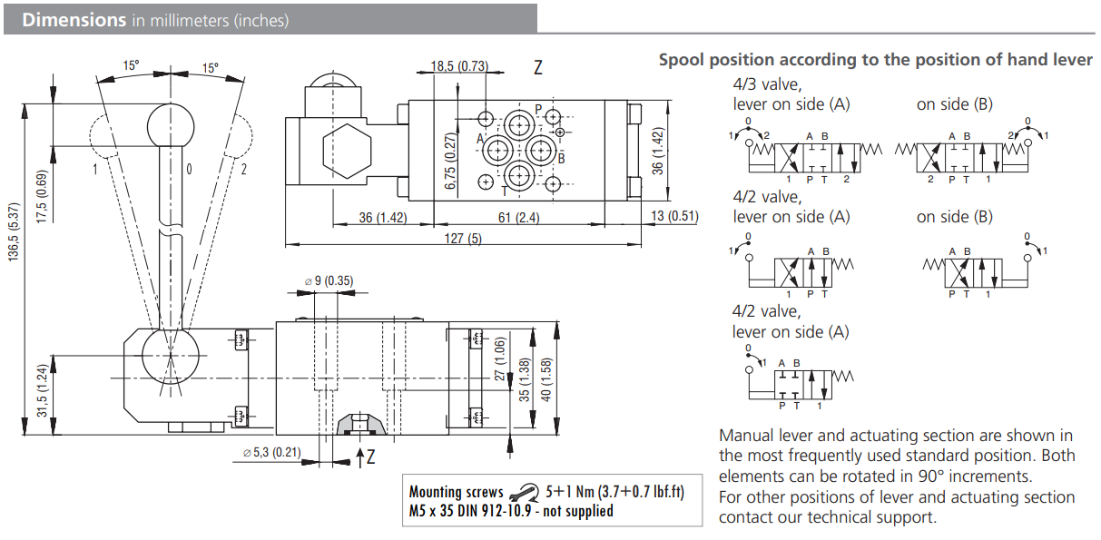 Zawór RPR3-04, Surface treatment: B, Seals: No designation,