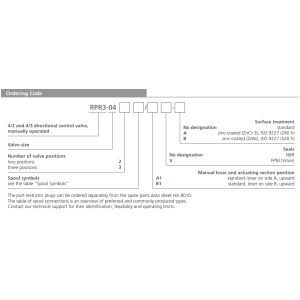 Zawór RPR3-04, Surface treatment: B, Seals: No designation,