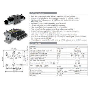 Zawór RPEK1-03, Typ suwaka: H11, Number of valve positions: