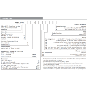 Zawór RPEK1-03, Typ suwaka: H11, Number of valve positions: