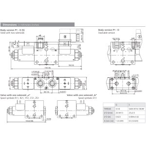 Zawór RPEK1-03, Typ suwaka: H11, Number of valve positions: