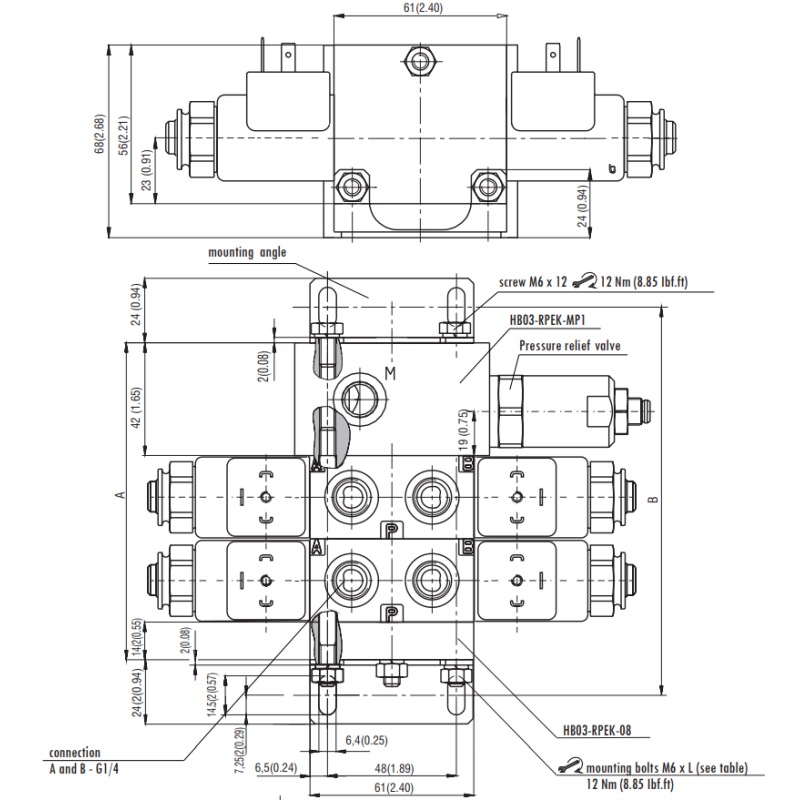 Zawór RPEK1-03, Typ suwaka: H11, Number of valve positions: