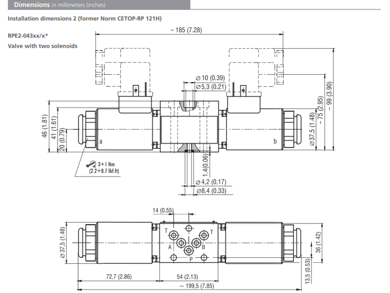 Zawór RPE2-04, Surface treatment: No designation, Typ suwak