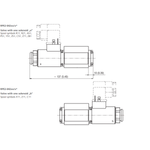 Zawór RPE2-04, Surface treatment: No designation, Typ suwak