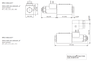 Zawór RPEL1-04, Surface treatment: A, Seals: V, Typ suwaka: