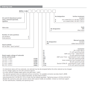 Zawór RPEL1-06, Surface treatment: No designation, Seals: V