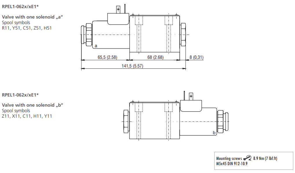 Zawór RPEL1-06, Surface treatment: No designation, Seals: V