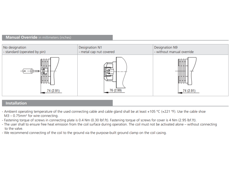 Zawór RPET3-06, Typ suwaka: C11, Number of valve positions: 2, Manual override: No designation