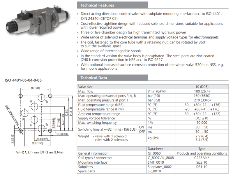 Zawór RPEL1-10, Surface treatment: No designation, Seals: N
