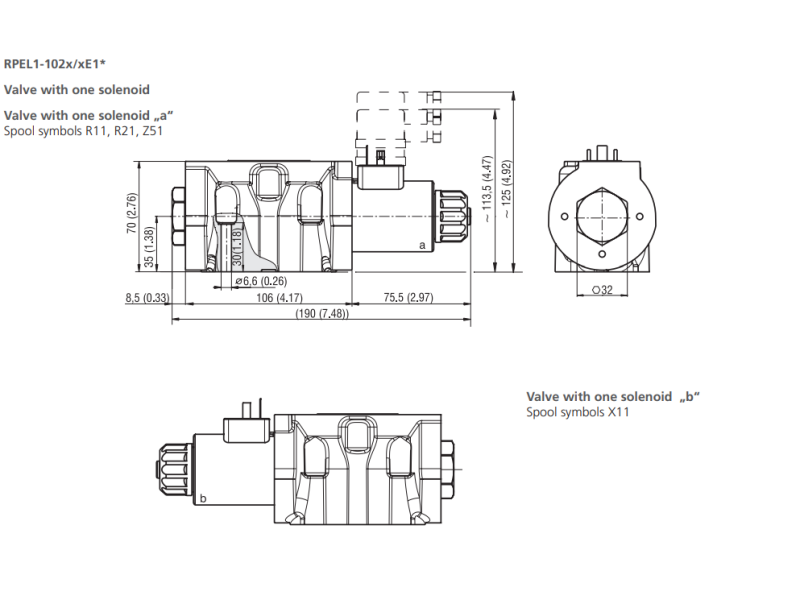 Zawór RPEL1-10, Surface treatment: No designation, Seals: N