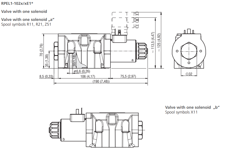 Zawór RPEL1-10, Surface treatment: No designation, Seals: N