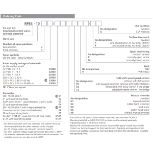 Zawór RPE4-10, Typ suwaka: Z11, Number of valve positions: 