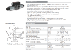 Zawór RPEW4-10, Seals: No designation, Typ suwaka: Z11, Number of valve positions: 2, Rated supply voltage of solenoids: 01200, Manual override: No designation, CSA Certified: No designation, Soft-shift spool speed control: No designation, Connector for wire box and wire box power: EW1R