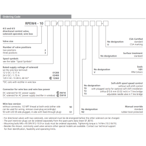 Zawór RPEW4-10, Seals: No designation, Typ suwaka: Z11, Num