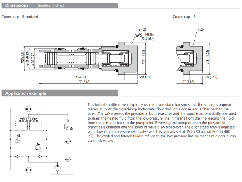 Zawór SD2H-LA3, Surface treatment: A, Seals: No designation