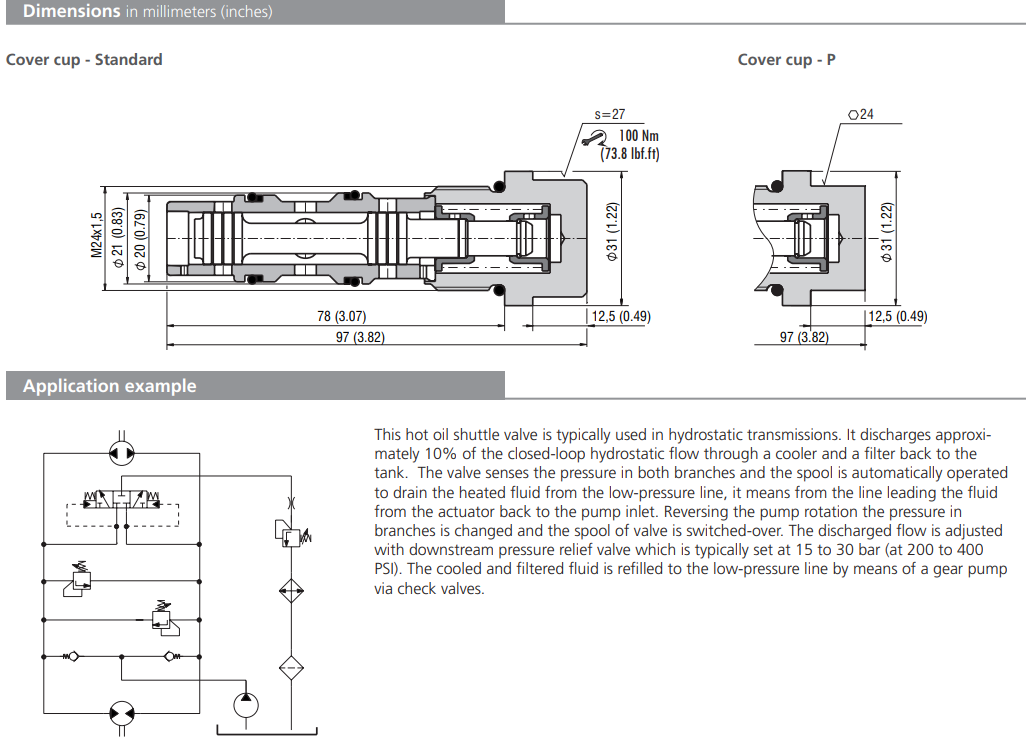 Zawór SD2H-LA3, Surface treatment: A, Seals: No designation