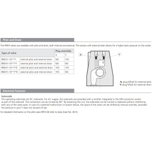 Zawór RNEH1-10, Typ suwaka: H11, Number of valve positions: