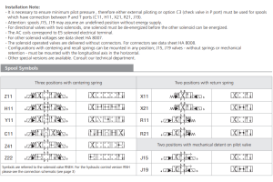 Zawór RNEH5-16, Typ suwaka: Z11, Number of valve positions: