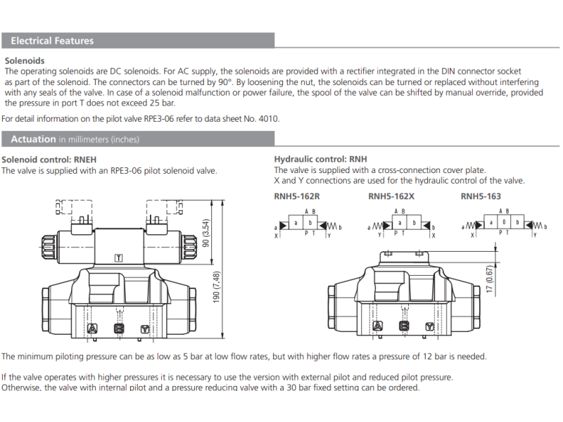 Zawór RNEH5-16, Typ suwaka: Z11, Number of valve positions: