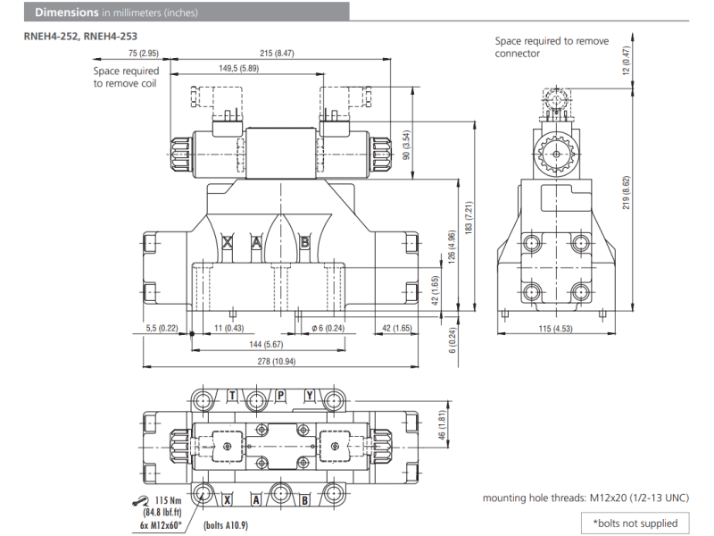 Zawór RNEH4-25, Typ suwaka: Z11, Number of valve positions: