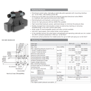 Zawór RNEH4-25, Typ suwaka: Z11, Number of valve positions: