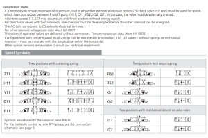 Zawór RNEH4-25, Typ suwaka: Z11, Number of valve positions: