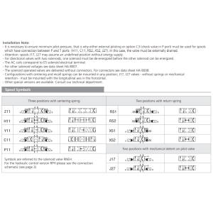 Zawór RNEH4-25, Typ suwaka: Z11, Number of valve positions: