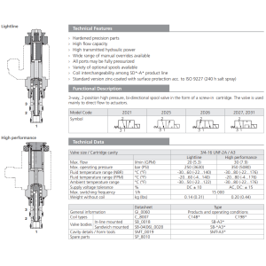 Zawór SD2E-A3, Surface treatment: A, Seals: No designation,