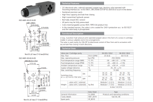 Zawór ROE3-062S2M, Modular plate size: 04, Model: MA, Rated