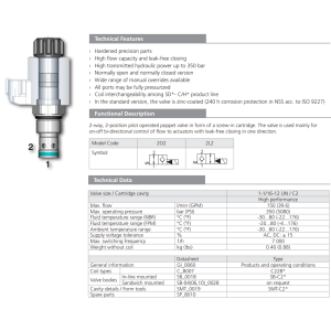 Zawór SD3E-C2, Seals: No designation, Manual override: No d