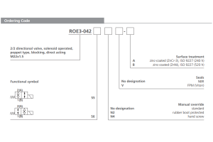 Zawór ROE3-042S5(S6), Surface treatment: A, Seals: No desig