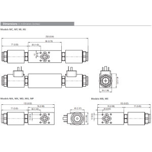 Zawór ROE3-042S5(S6)M, Modular plate size: 06, Manual overr