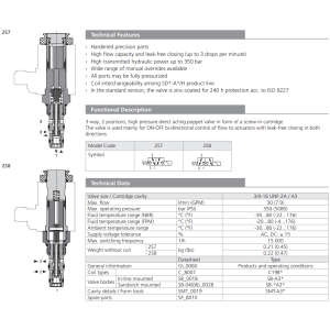 Zawór SD1E-A3, Surface treatment: A, Seals: No designation,