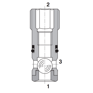 Zawór LV1-043, Pilot piston seal: S