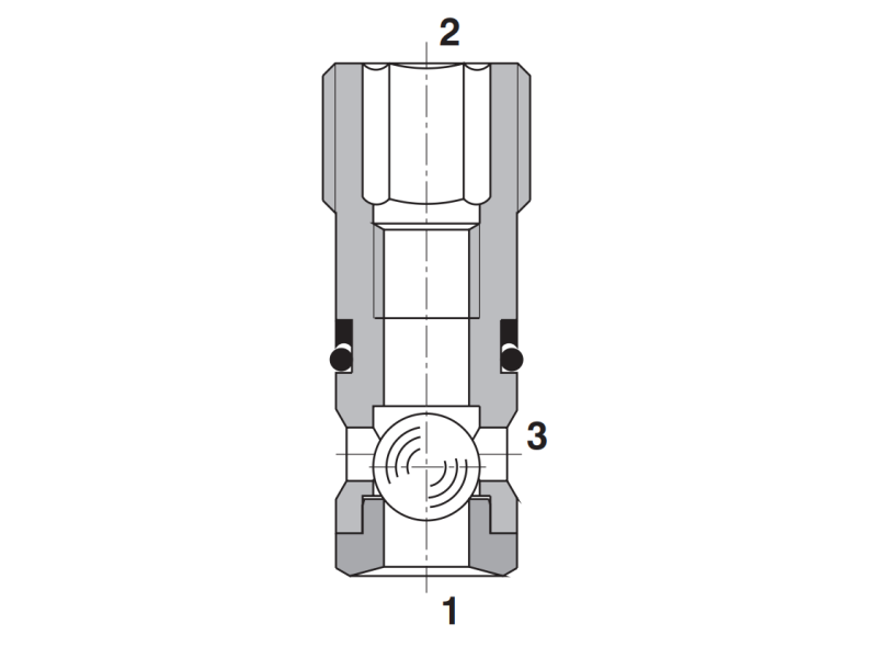 Zawór LV1-043, Pilot piston seal: S
