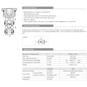 Zawór LV1-063/S, Surface treatment: A, Seals: V