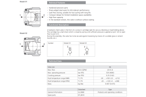 Zawór VJO1-06/S, Pilot piston seal: No designation, Crackin