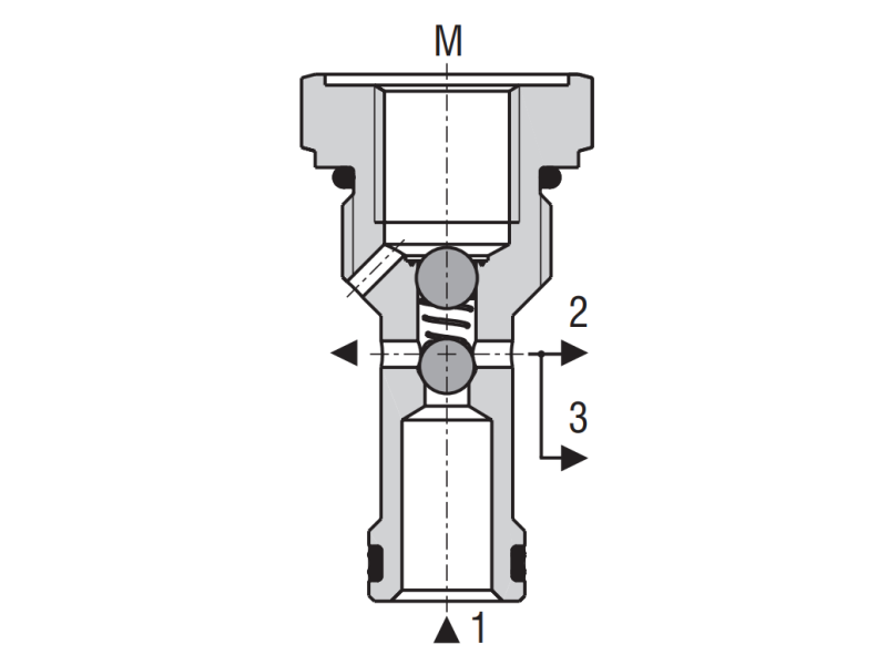 Zawór SC1F-A3, Surface treatment: A, Seals: V, Thread: G