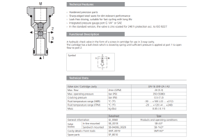 Zawór SC1F-A3, Surface treatment: A, Seals: V, Thread: G