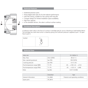 Zawór VJO1-10/S, Seals: No designation
