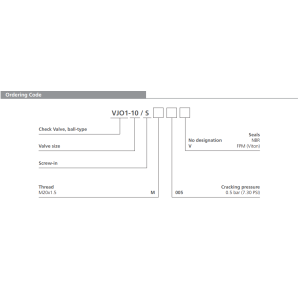 Zawór VJO1-10/S, Seals: No designation