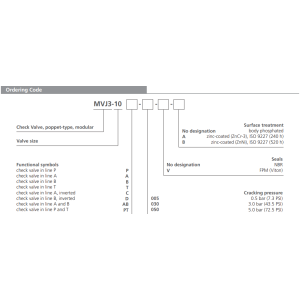 Zawór MVJ3-10, Surface treatment: No designation, Seals: No