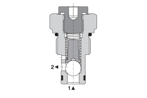 Zawór SC1F-B2, Surface treatment: , Seals: , Cracking press