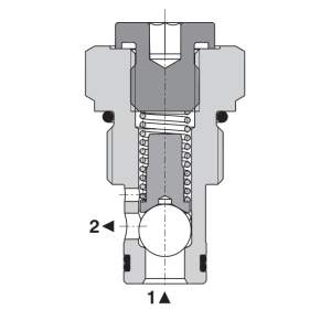 Zawór SC1F-B2, Surface treatment: , Seals: , Cracking pressure: Zawór SC1F-B2, Surface treatment: , Seals: , Cracking press